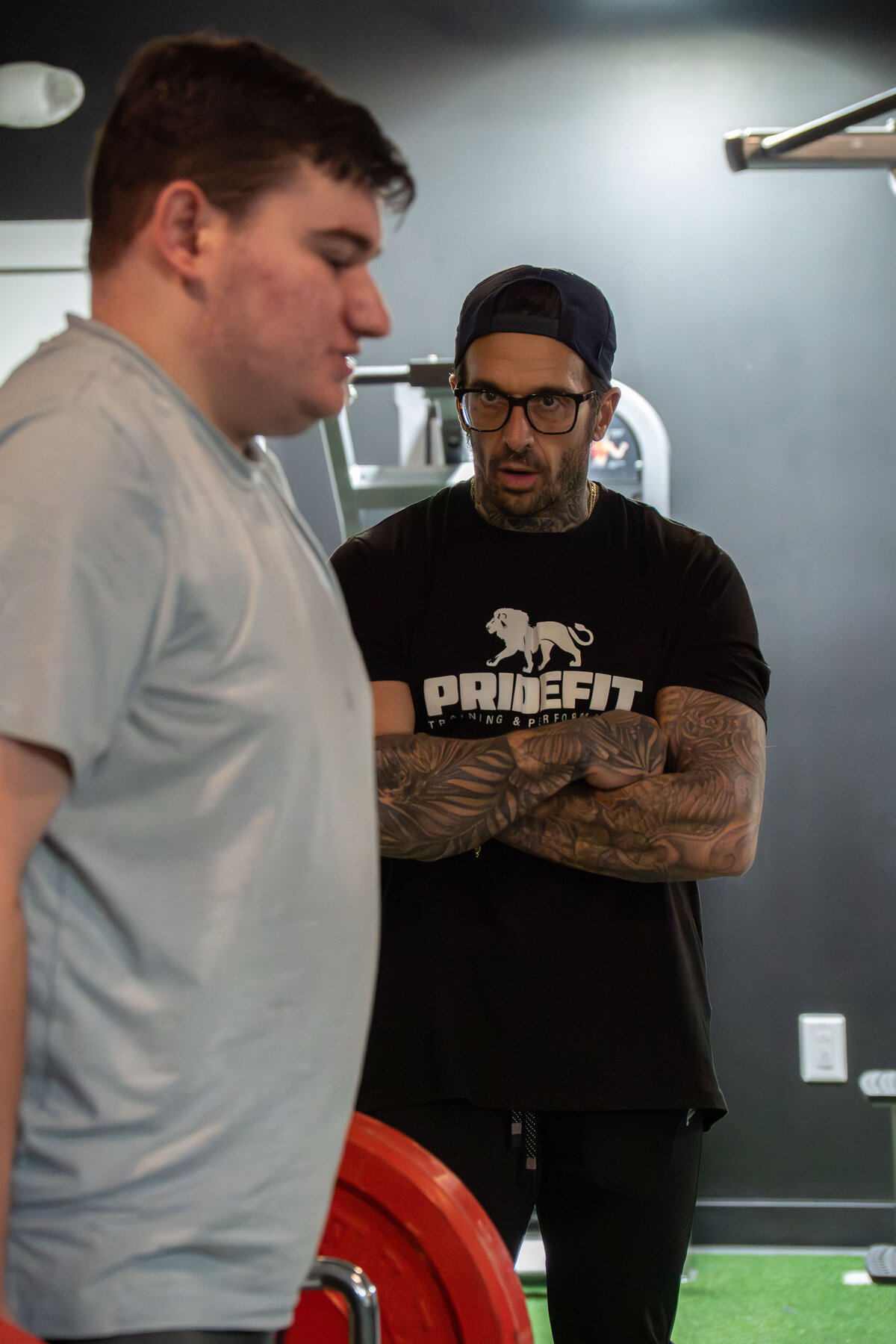 Joe coaching at the rack